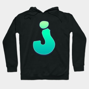 Letter J - Green fade Hoodie